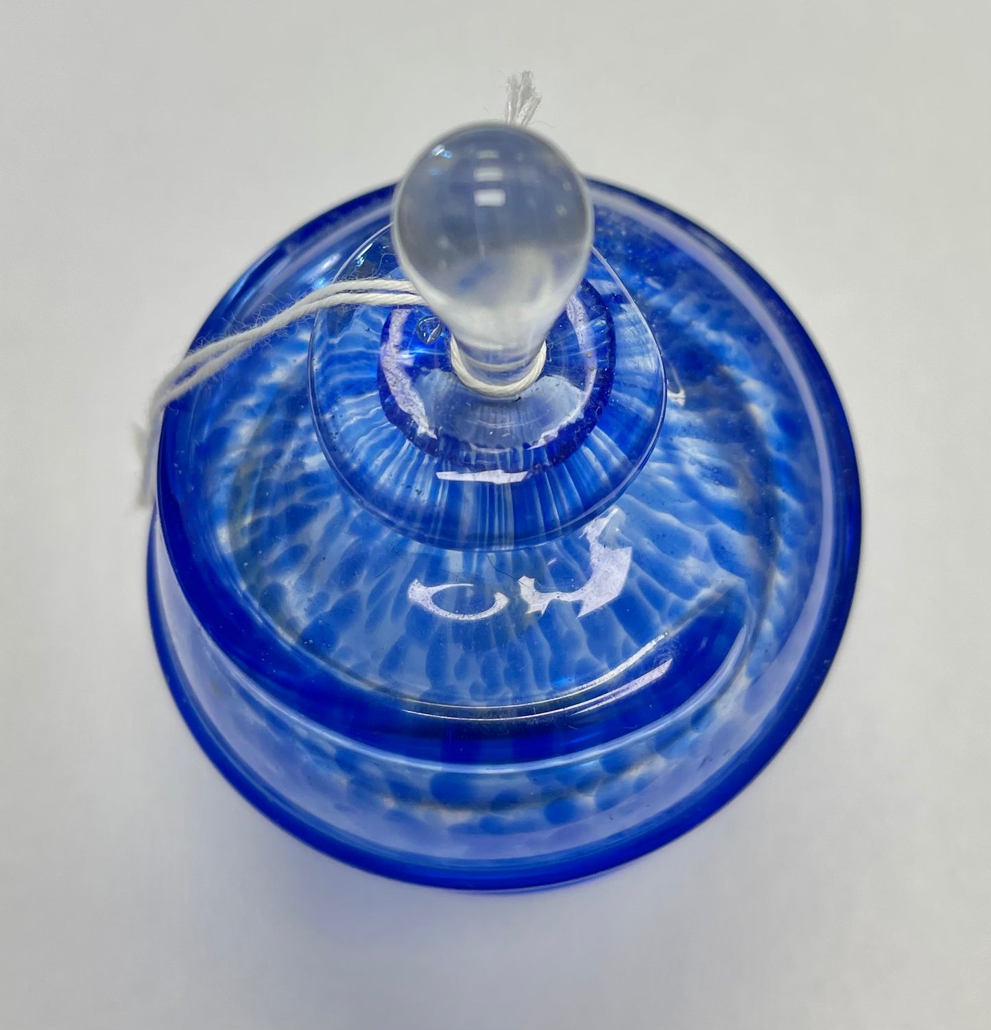 Cobalt Snake Vintage Czech Style Art Glass Perfume Bottle