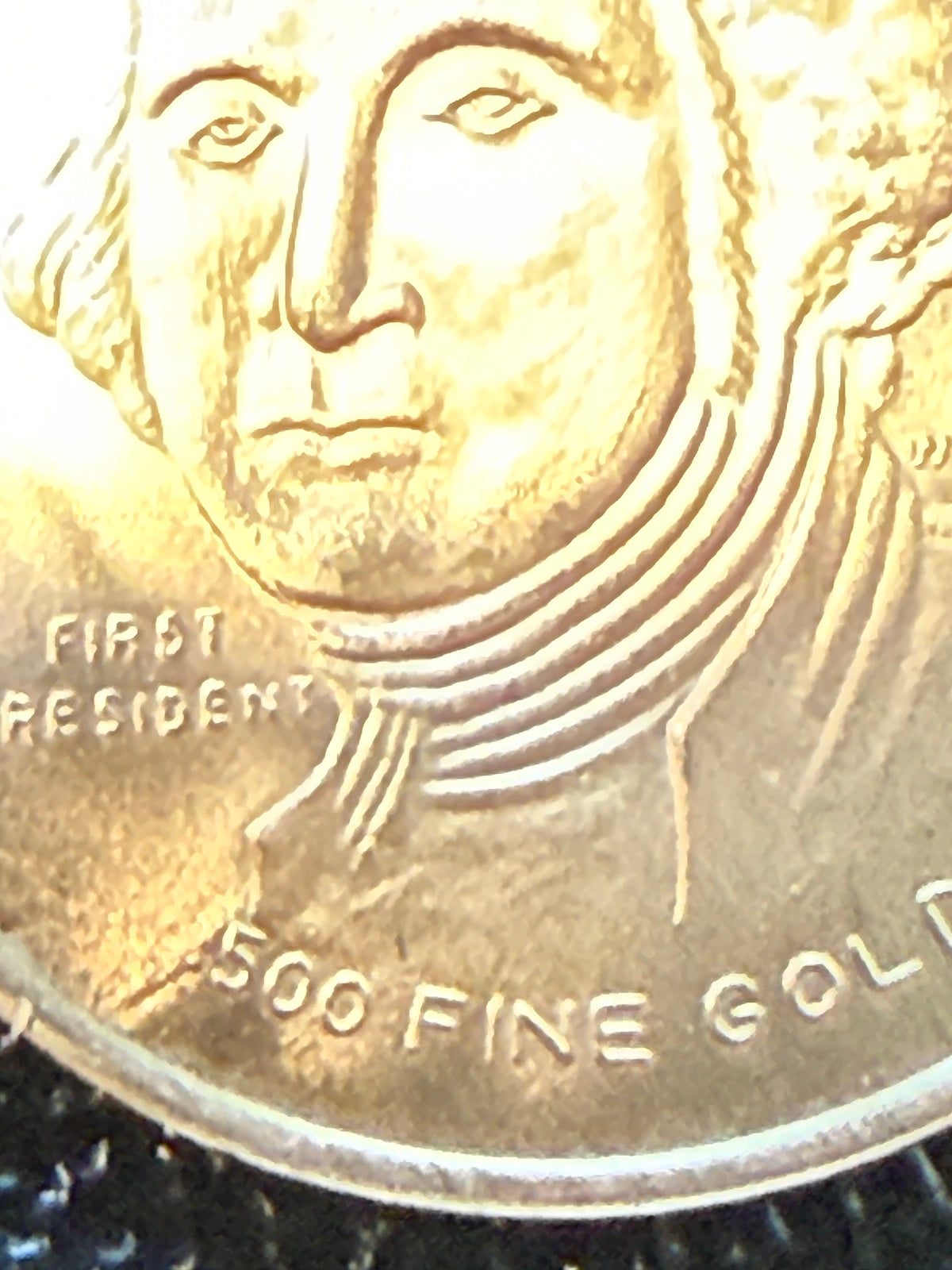1976 George Washington Bicentennial Gold Medalet .500 Fine Gold Columbia Mint