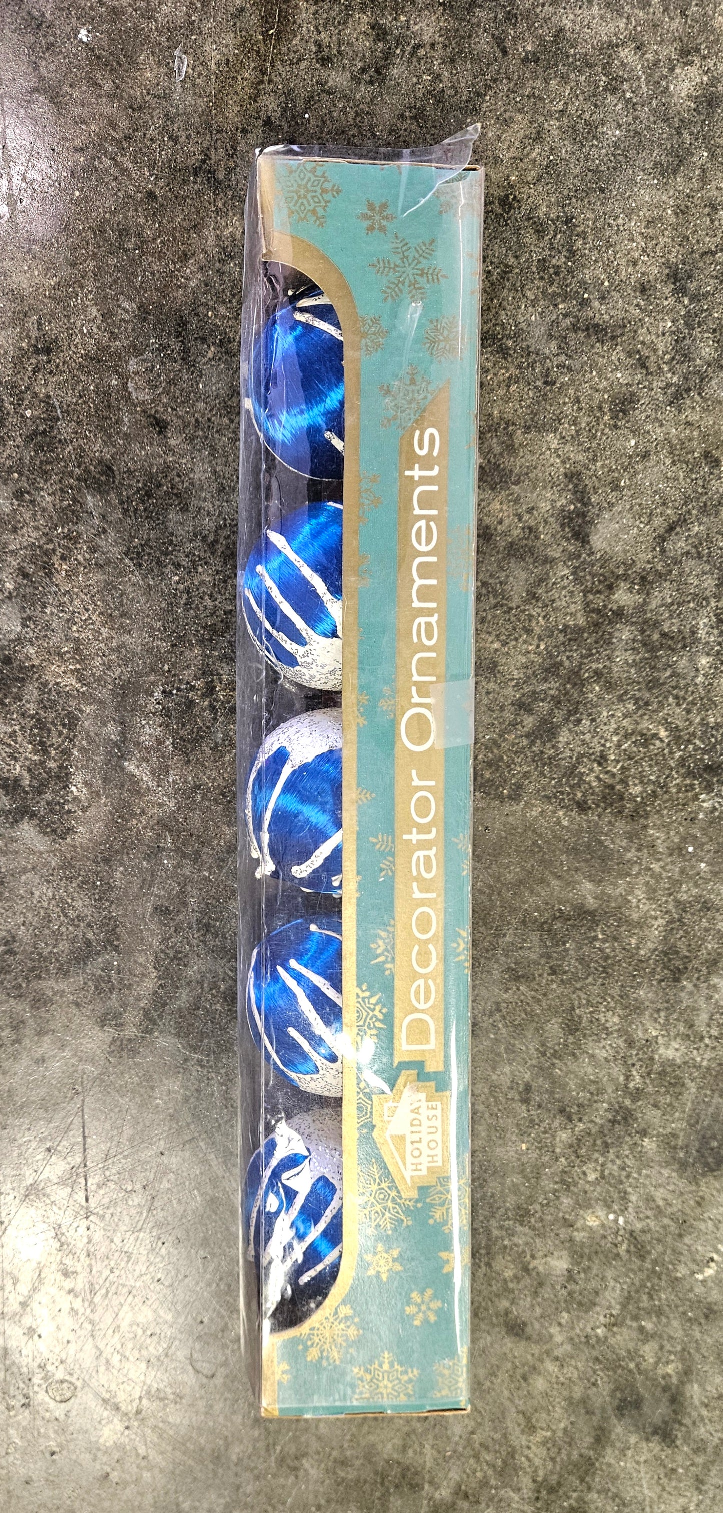 Holiday House Unbreakable Decorator Ornaments - Blue