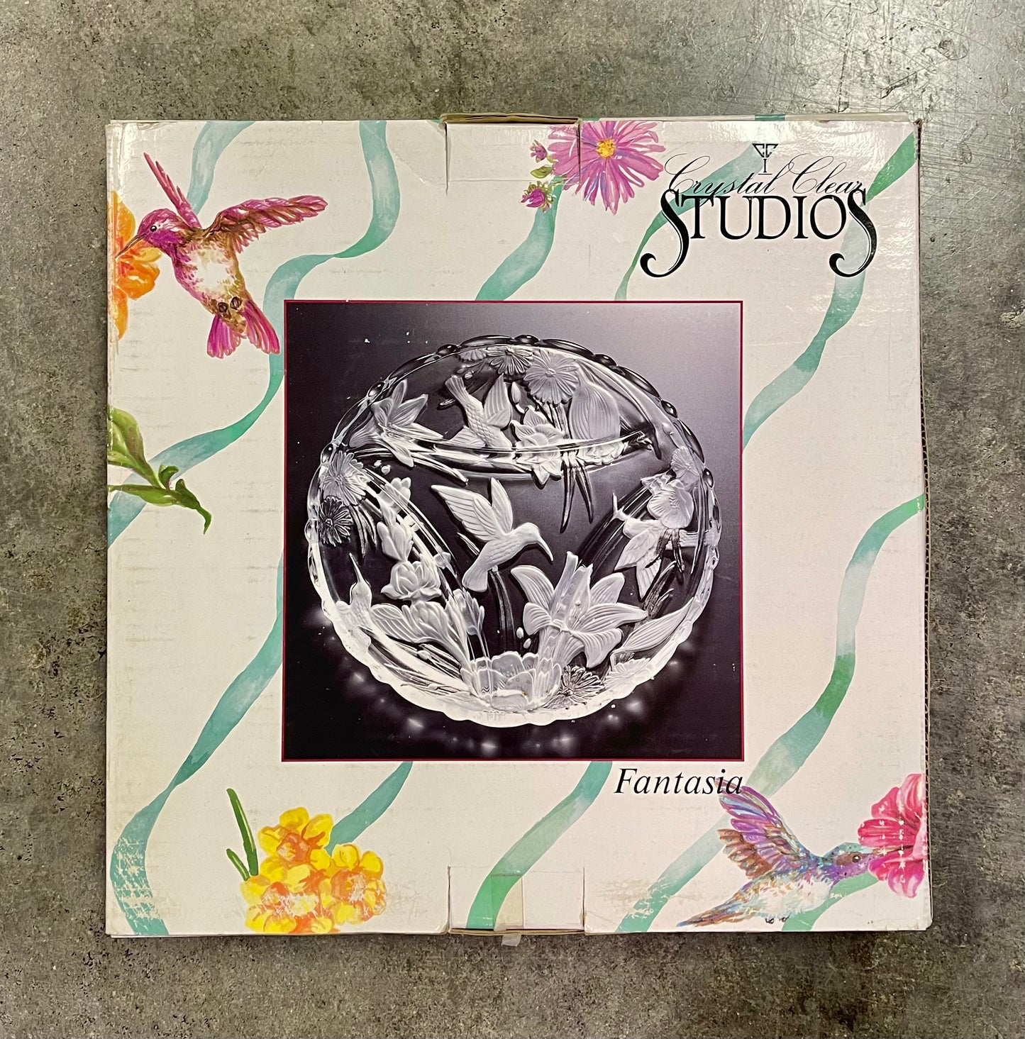 Crystal Clear Studios Fantasia  13-inch Divided Glass Platter
