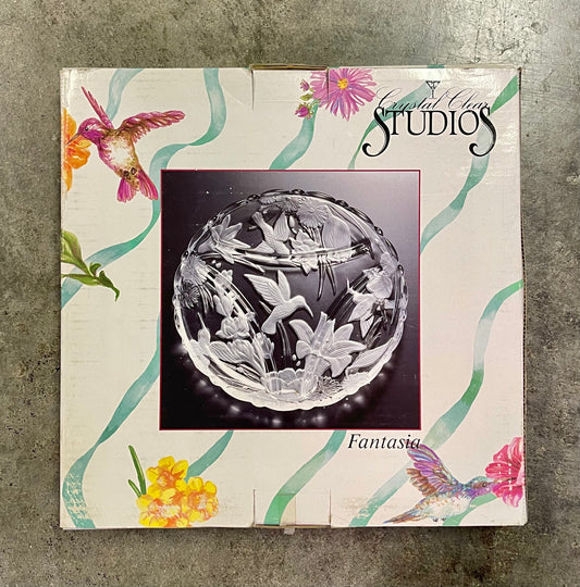 Crystal Clear Studios Fantasia  13-inch Divided Glass Platter