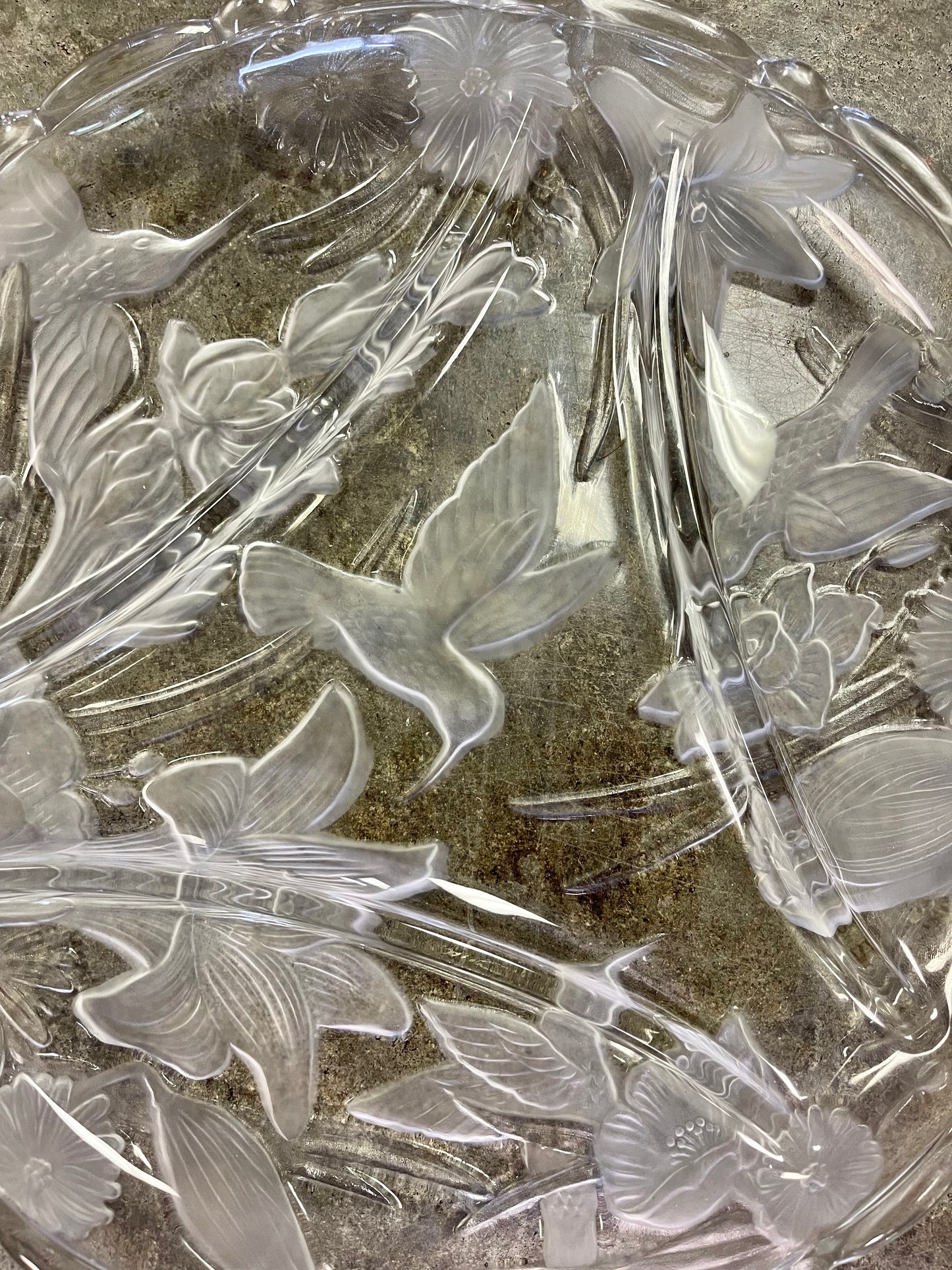 Crystal Clear Studios Fantasia  13-inch Divided Glass Platter