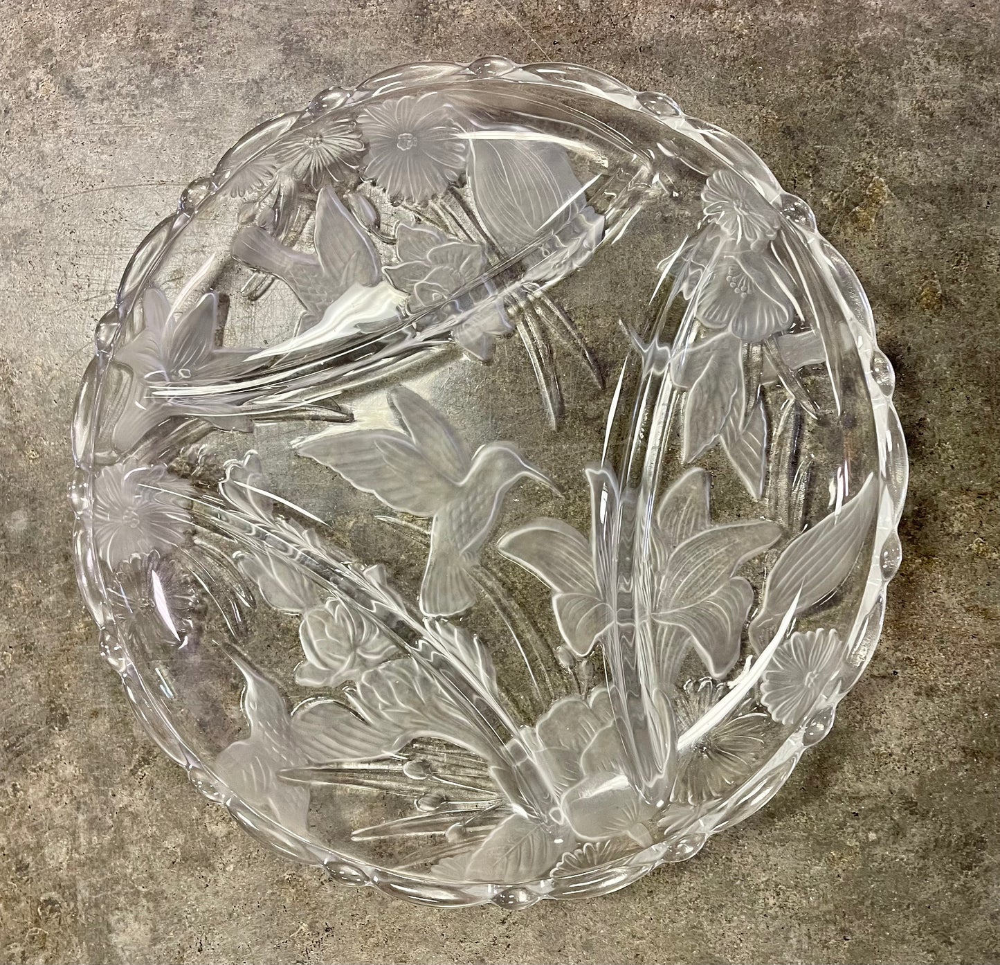 Crystal Clear Studios Fantasia  13-inch Divided Glass Platter