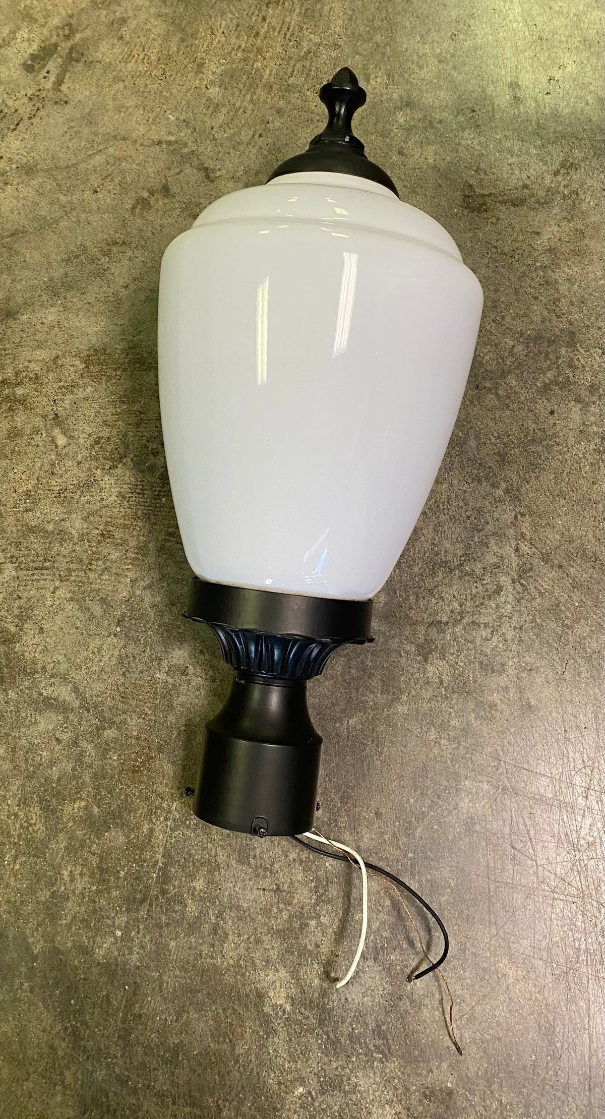 Acclaim 5367BK/WH Acorn Collection 1-Light Post mount Outdoor light Fixture, Matte Black