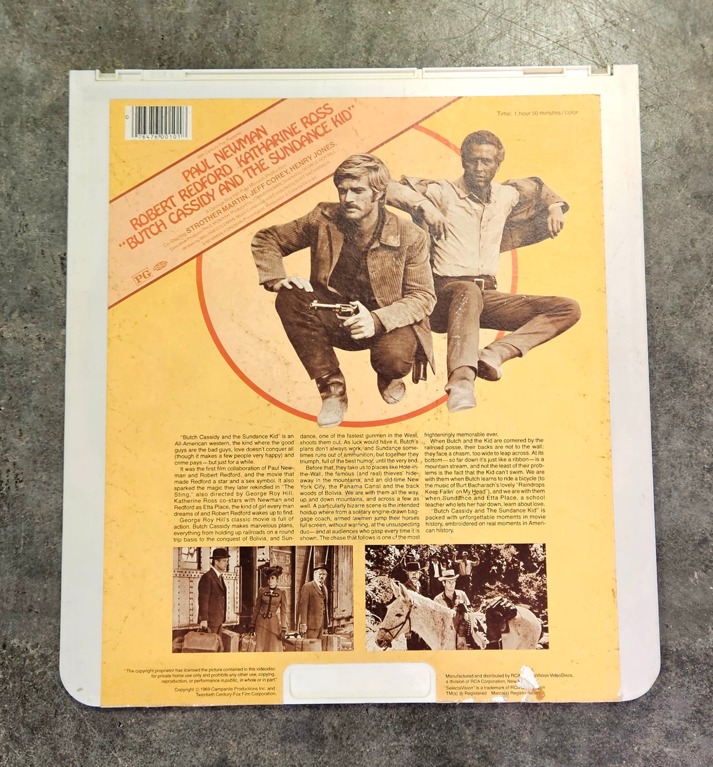 Butch Cassidy and the Sundance Kid SelectaVision VideoDiscs
