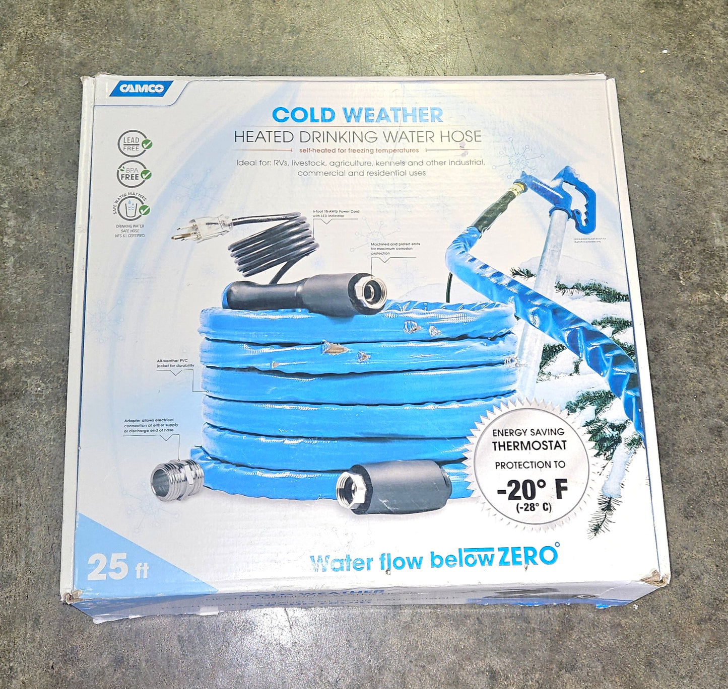 Camco Heated Drinking Water Hose 25ft