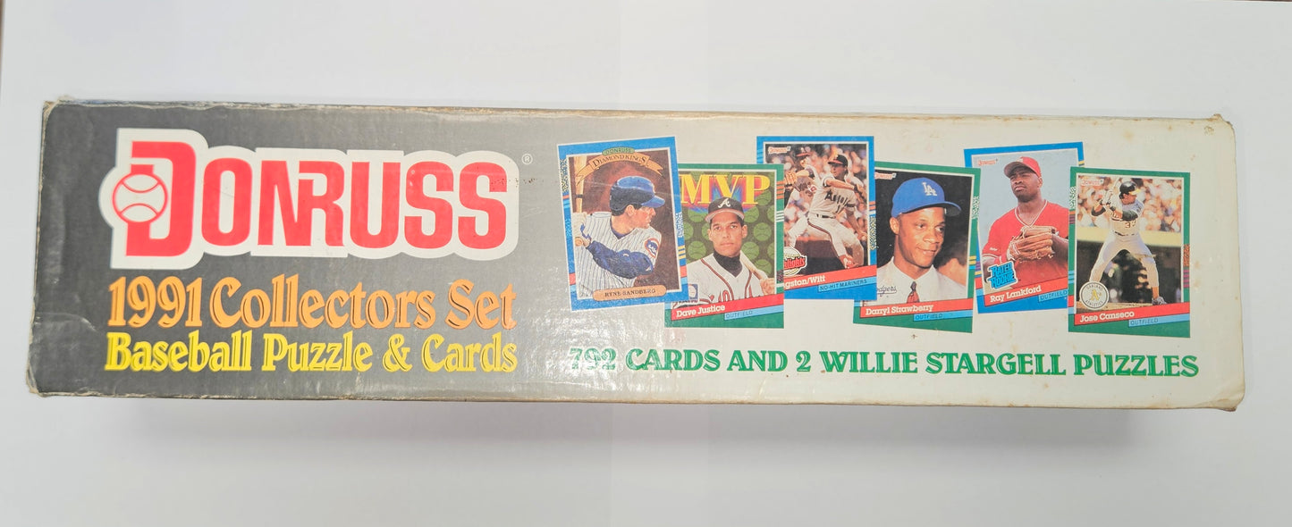 Donruss 1991 collectors set baseball puzzle and cards