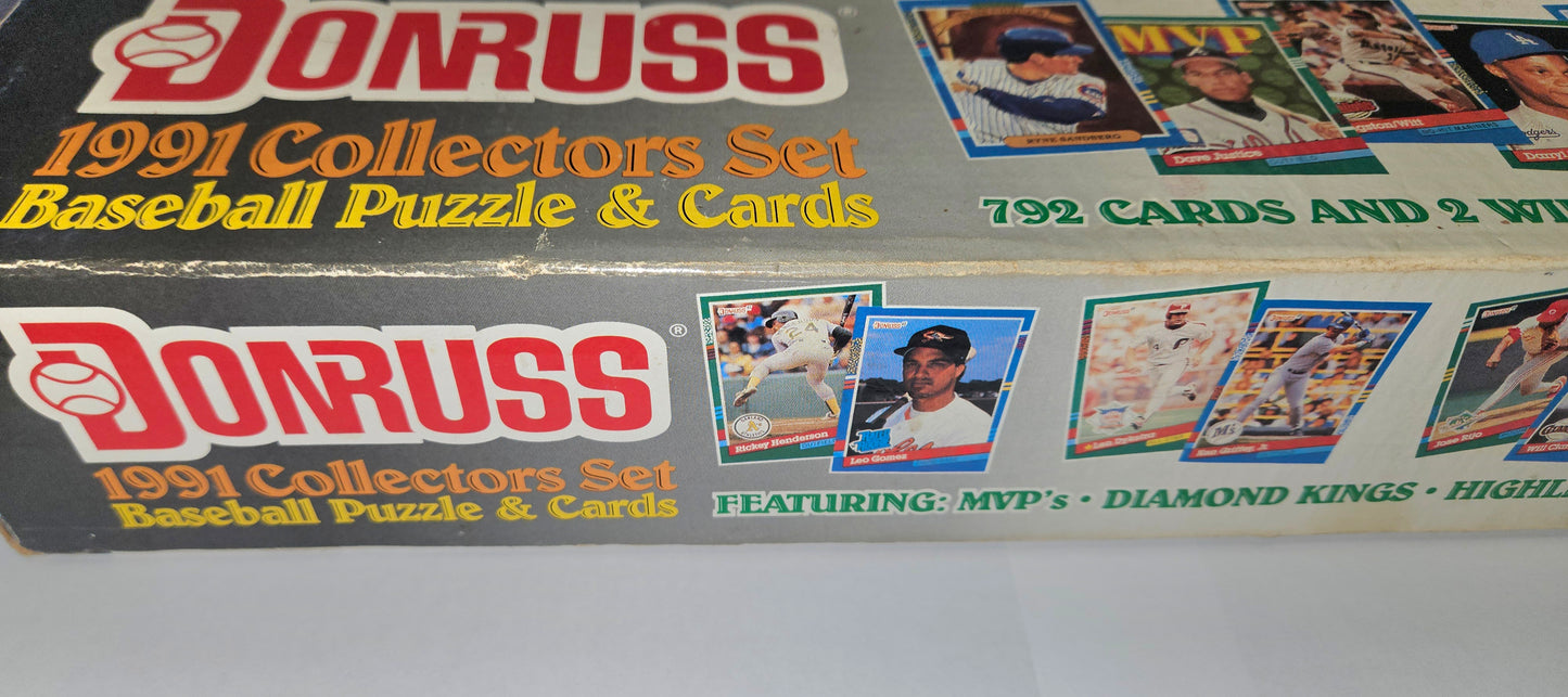Donruss 1991 collectors set baseball puzzle and cards