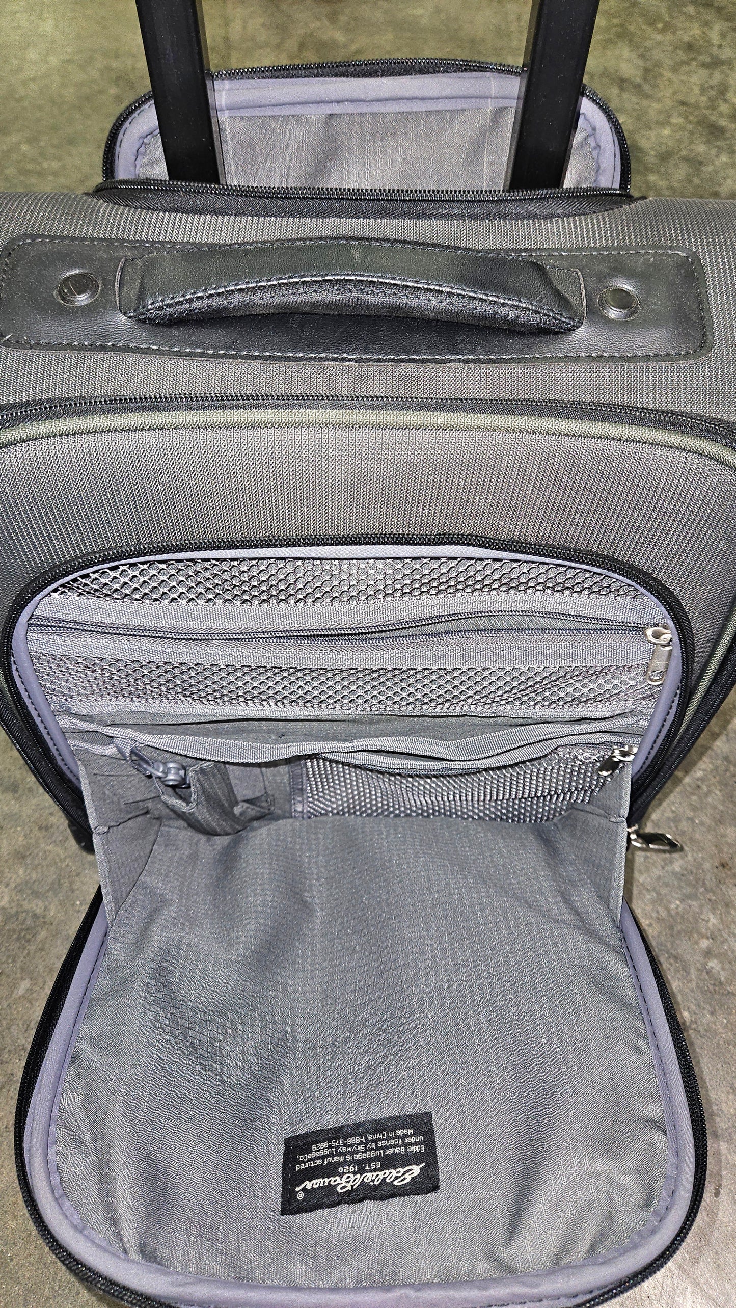 Eddie Bauer Gray Rolling Carry-On Suitcase