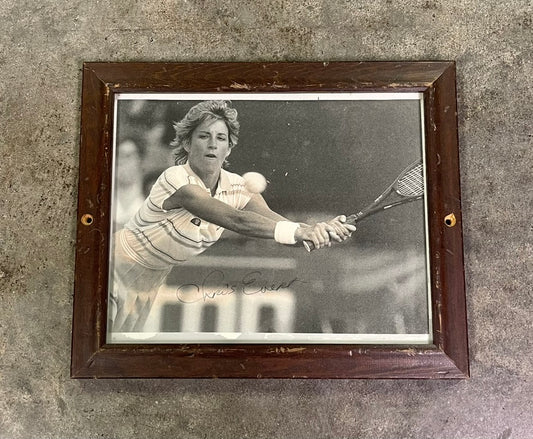 Framed Chris Evert Autographed Signed Photo Vintage Tennis Legend Inscribed