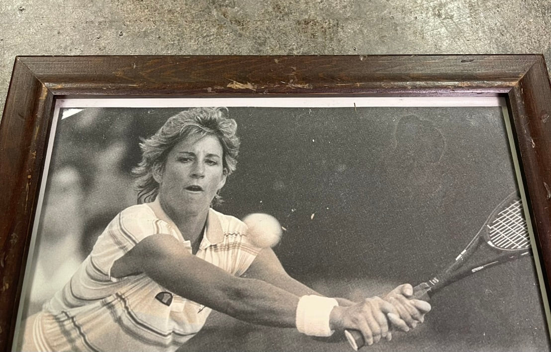 Framed Chris Evert Autographed Signed Photo Vintage Tennis Legend Inscribed