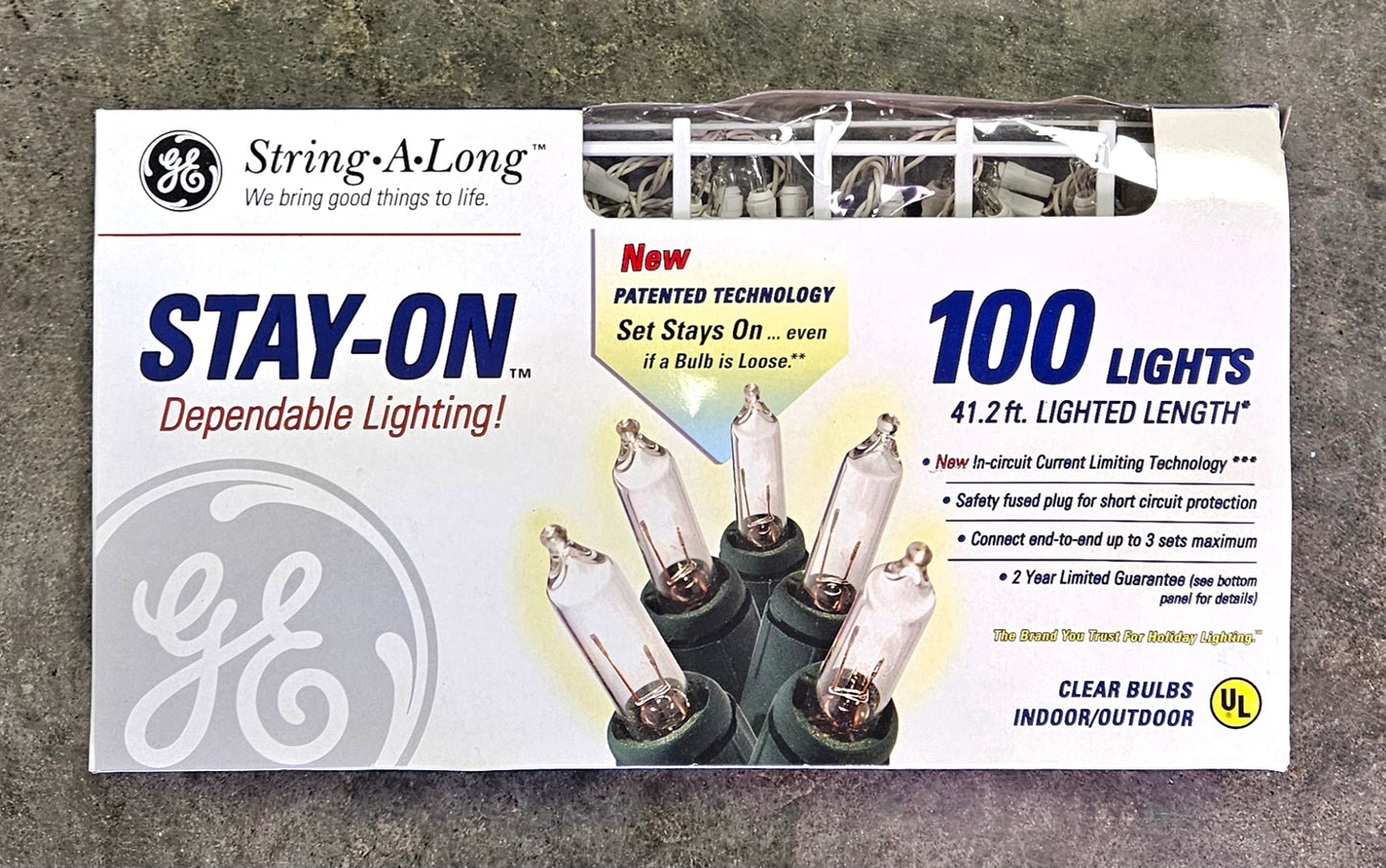 GE String-A-Long 100-Light Set - White