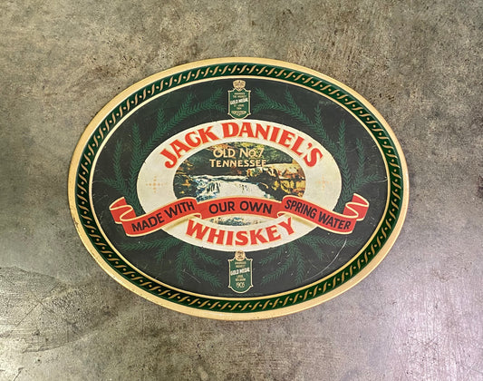 Vintage Jack Daniel's Old No. 7 Tin Bar Serving Tray