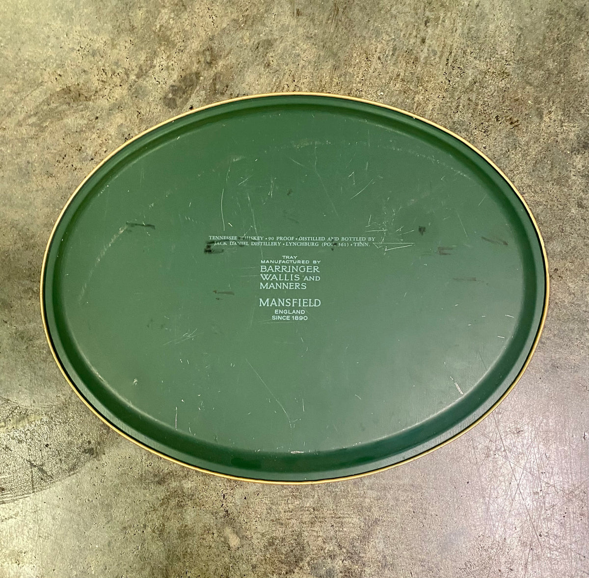 Vintage Jack Daniel's Old No. 7 Tin Bar Serving Tray