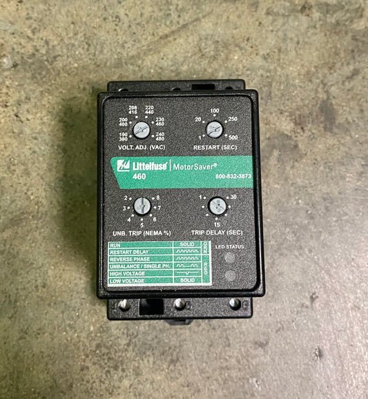 Littelfuse SymCom MotorSaver 460 3-Phase Voltage Monitor Relay 190-480VAC