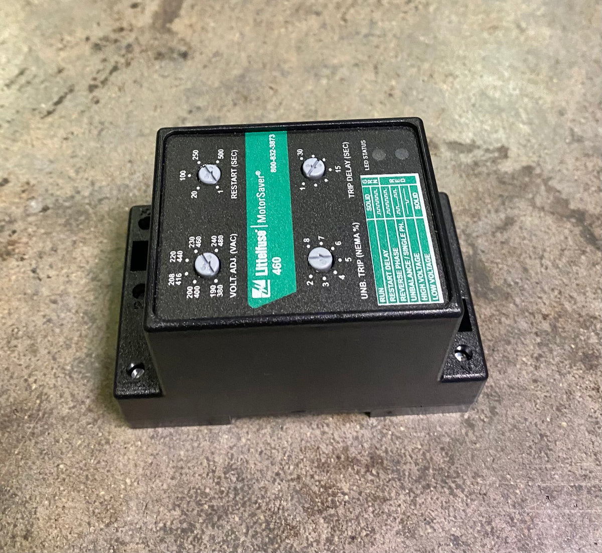 Littelfuse SymCom MotorSaver 460 3-Phase Voltage Monitor Relay 190-480VAC