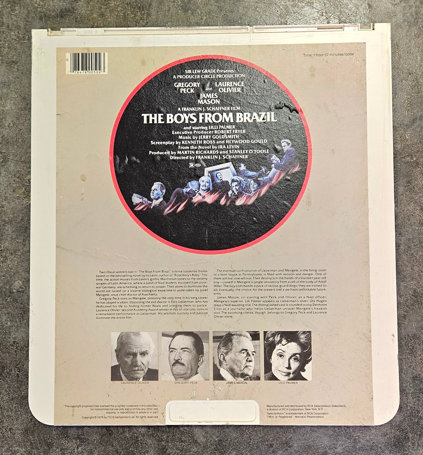 The Boys From Brazil SelectaVision VideoDiscs