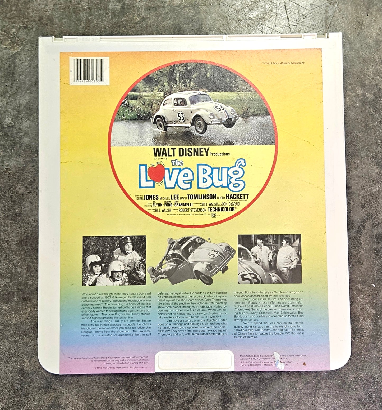 The Love Bug SelectaVision VideoDiscs