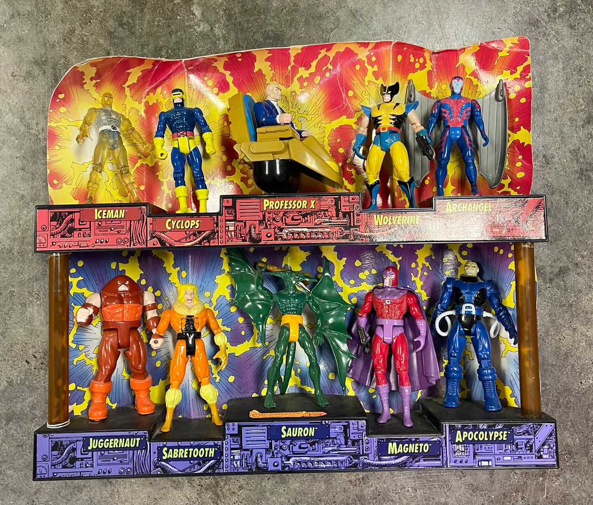 1993 Toy Biz The Uncanny X-Men Mutant Hall of Fame 10-Figure Display Set