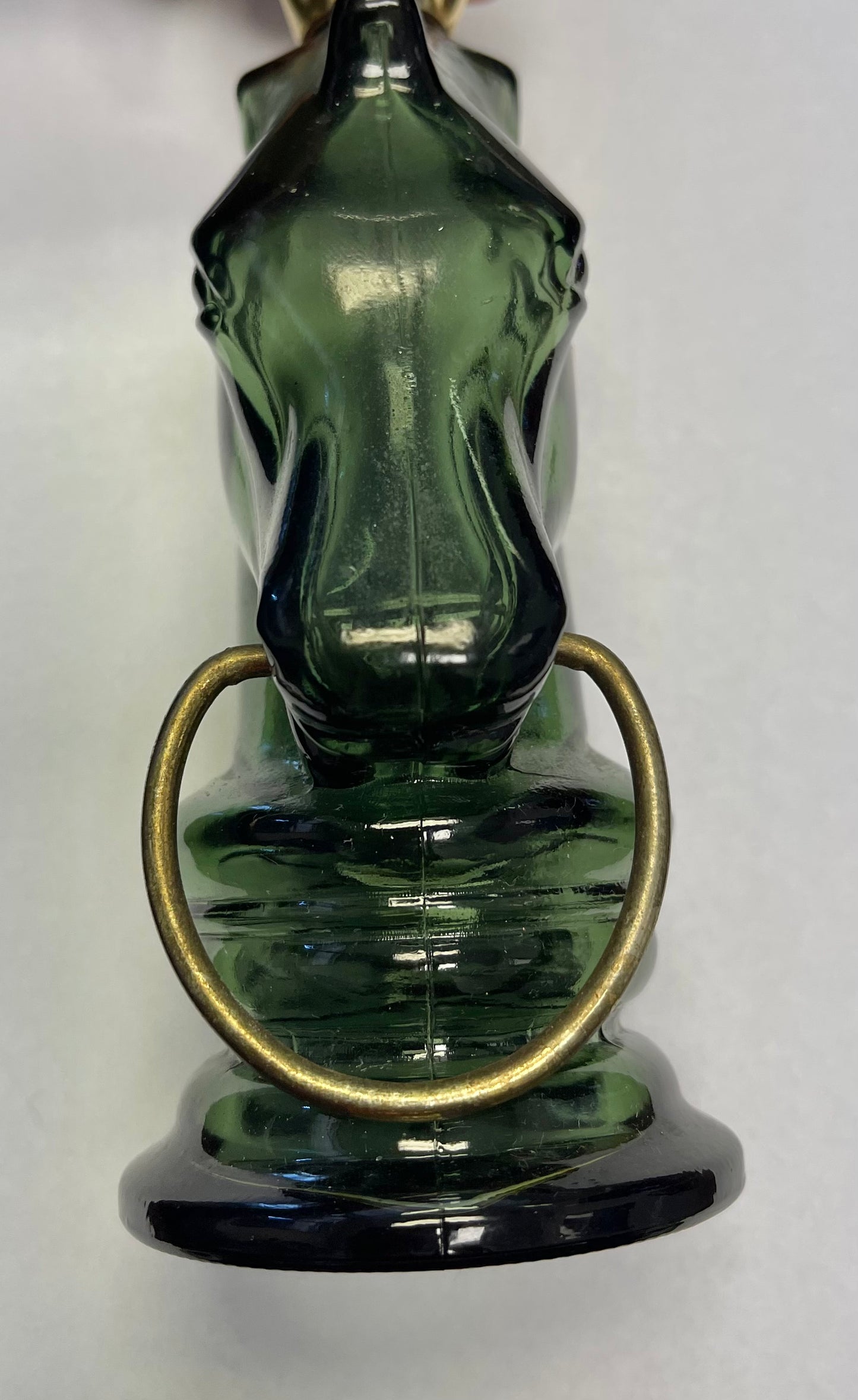 Vintage Avon Horse Head  Glass Bottle - Empty