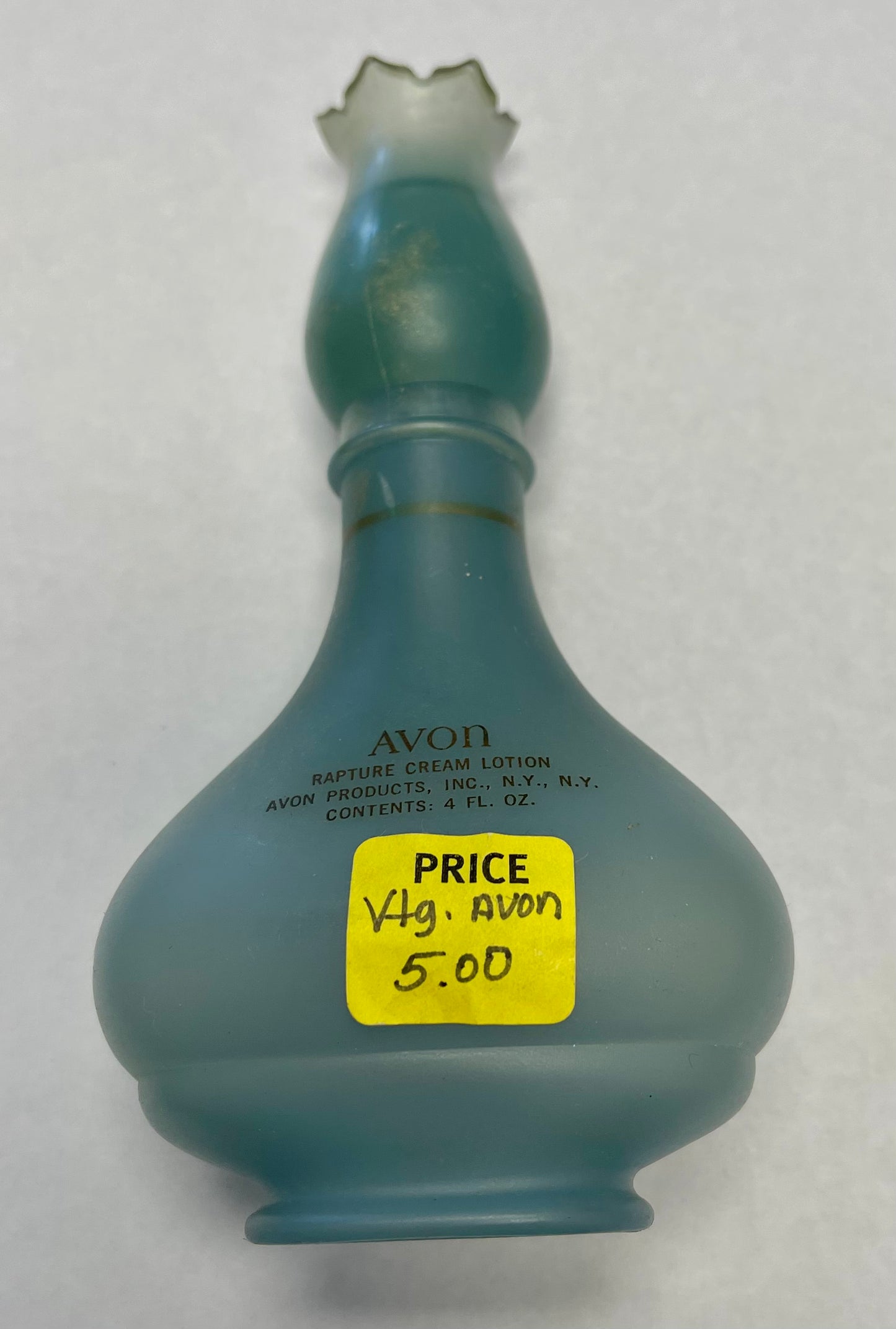 Vintage Avon Rapture Cream Lotion Bottle