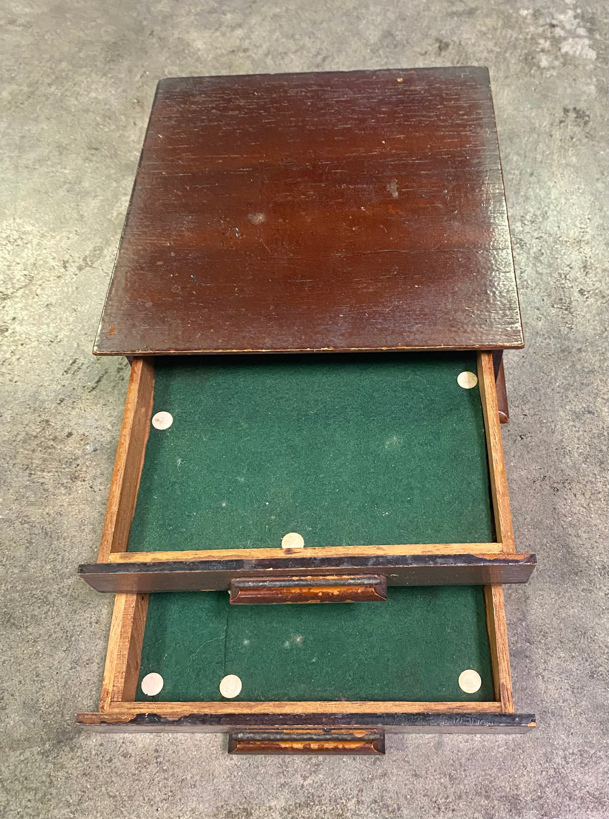 Vintage Gold Label Cigar Box Jewel Box 2 Drawer Wood Gradiaz Annis Tampa Fl