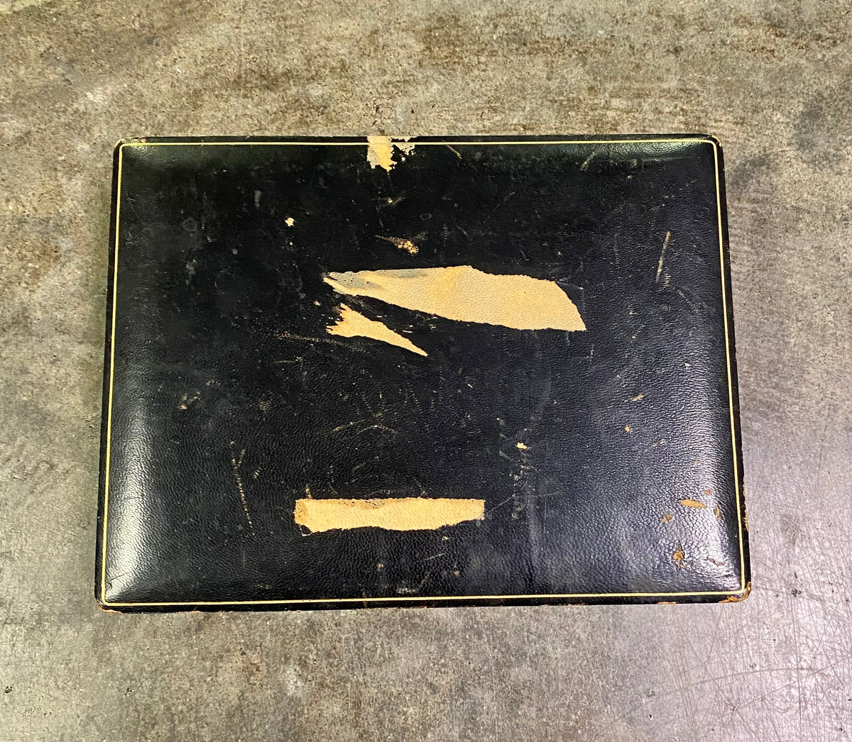 Vintage Italian Leather Compartment Box / Jewelry & Stationery Valet Box