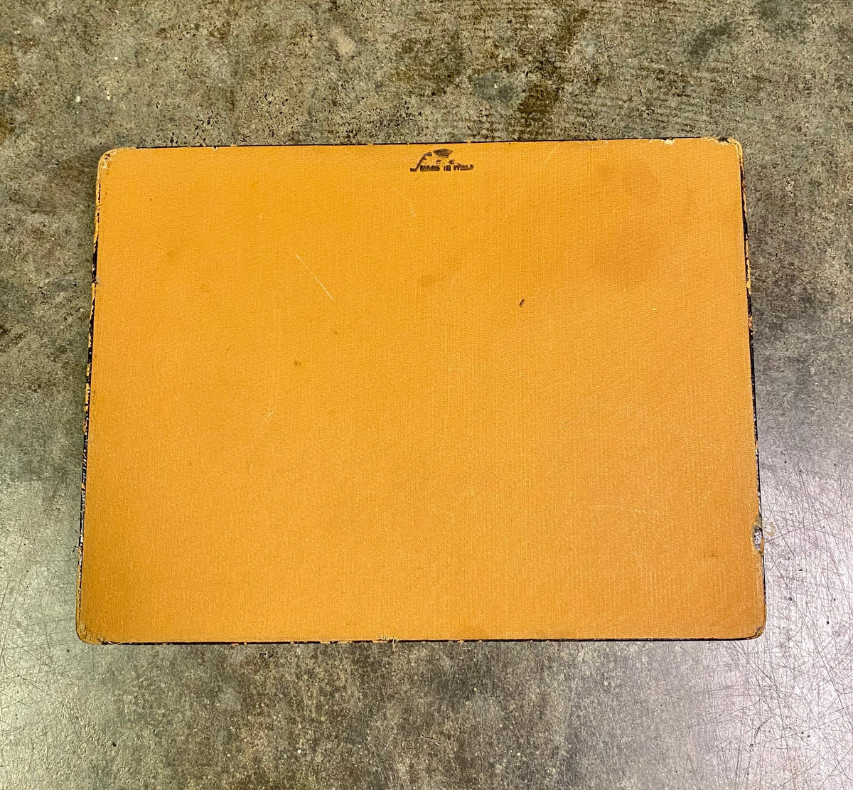 Vintage Italian Leather Compartment Box / Jewelry & Stationery Valet Box