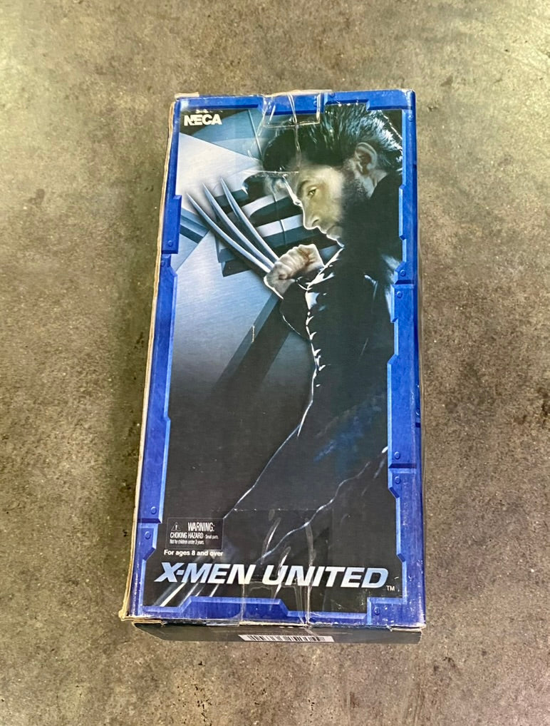 Vintage 2003 NECA X-Men United Wolverine Head Knockers Bobblehead Figure In Box