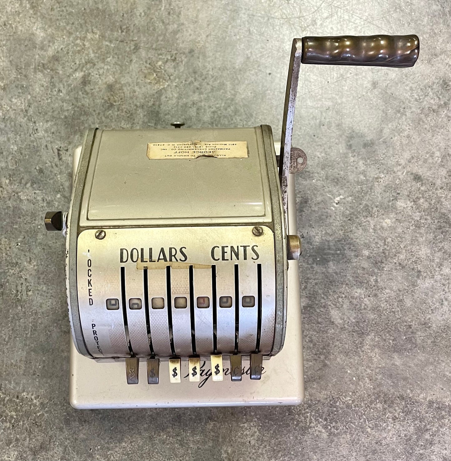 Vintage Paymaster Check Writer Series X-550
