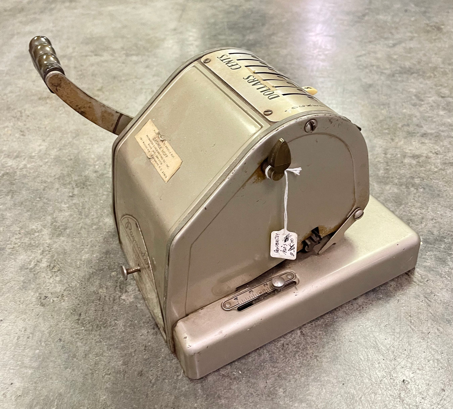 Vintage Paymaster Check Writer Series X-550