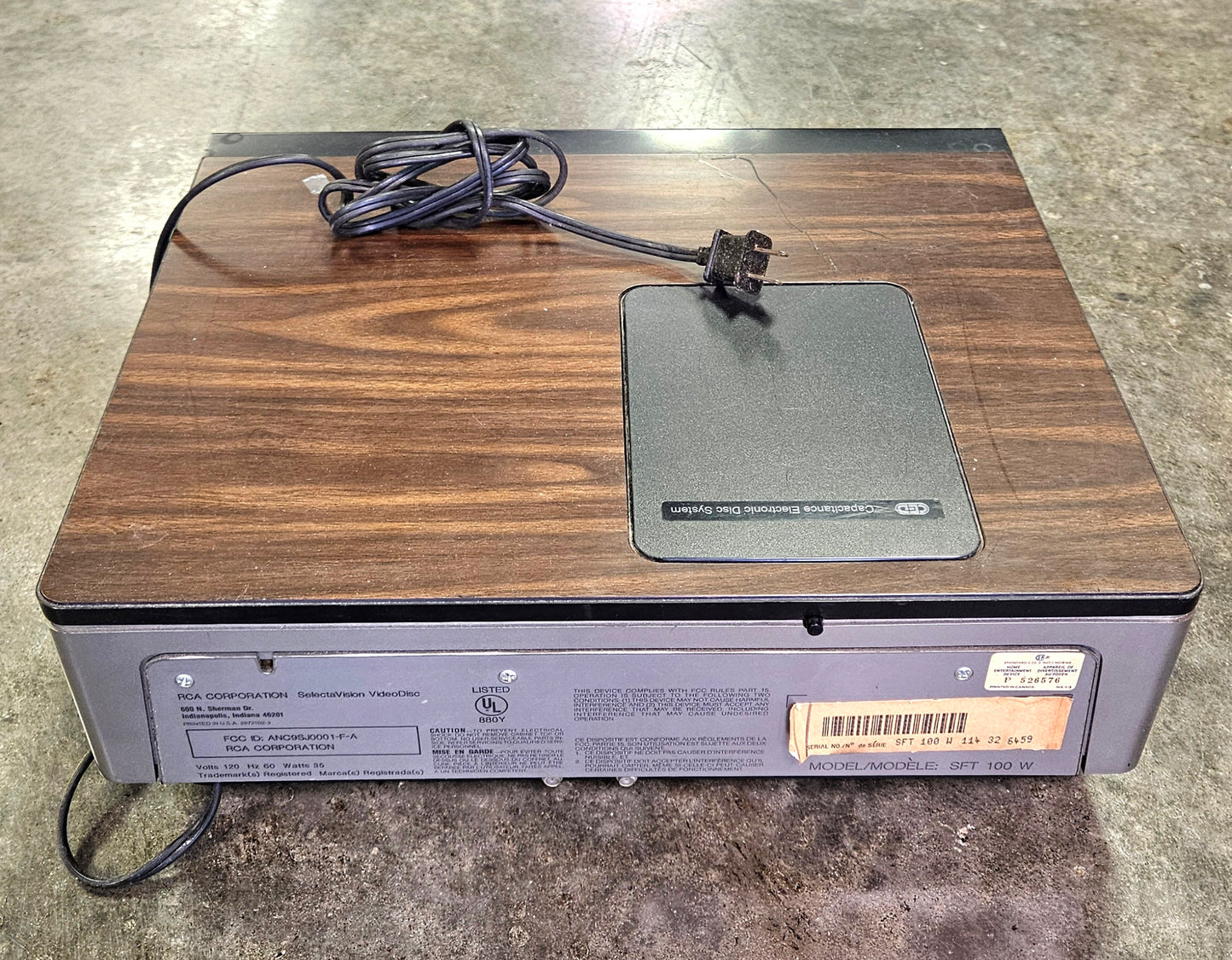 Vintage RCA SelectaVision Video Disc Player