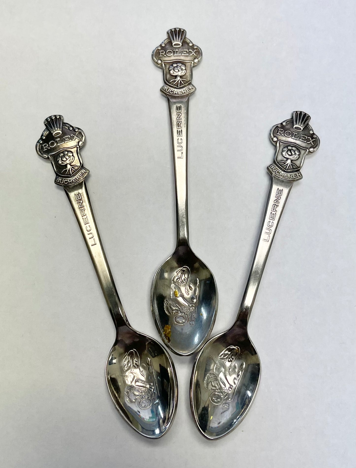Vintage Rolex Bucherer Lucerne Souvenir Spoons
