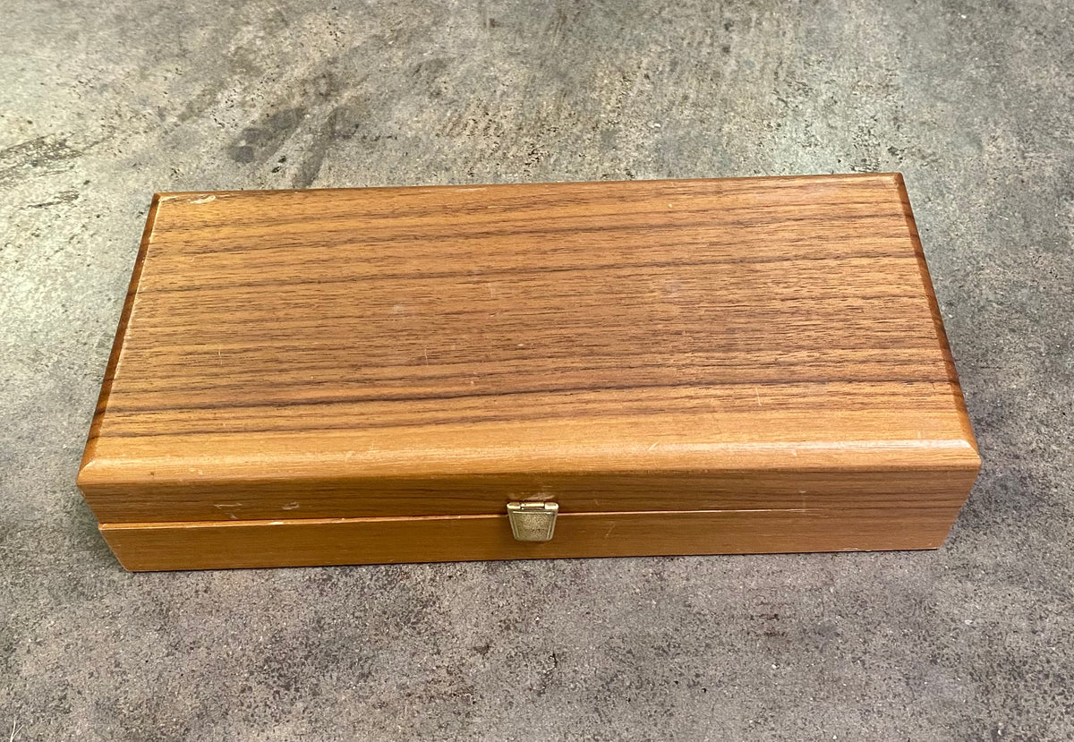 Vintage Three-Compartment Wooden Watch / Valet Box