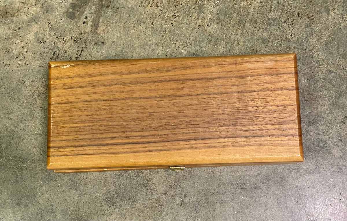 Vintage Three-Compartment Wooden Watch / Valet Box