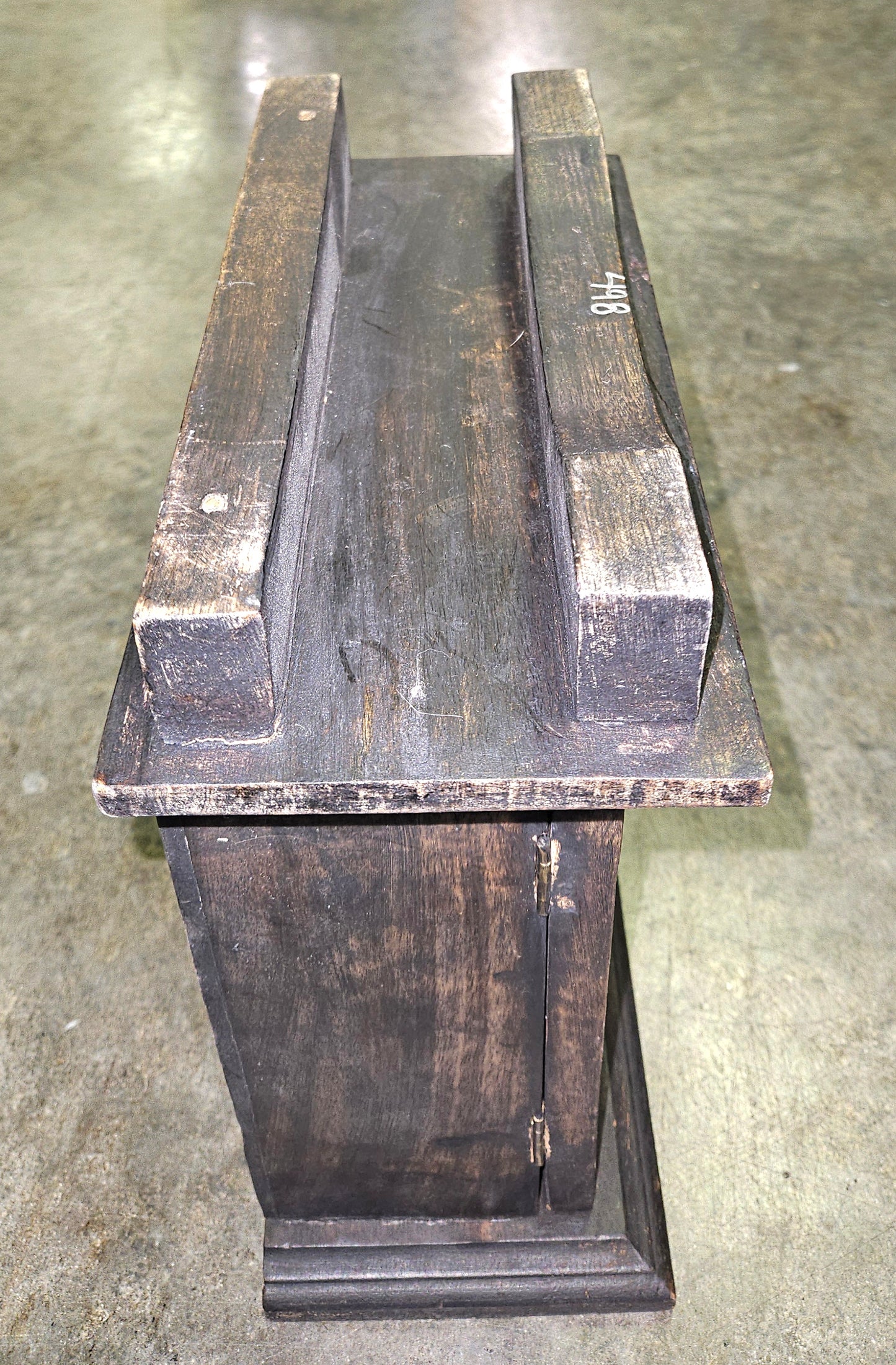 Vintage Wood Countertop Cabinet