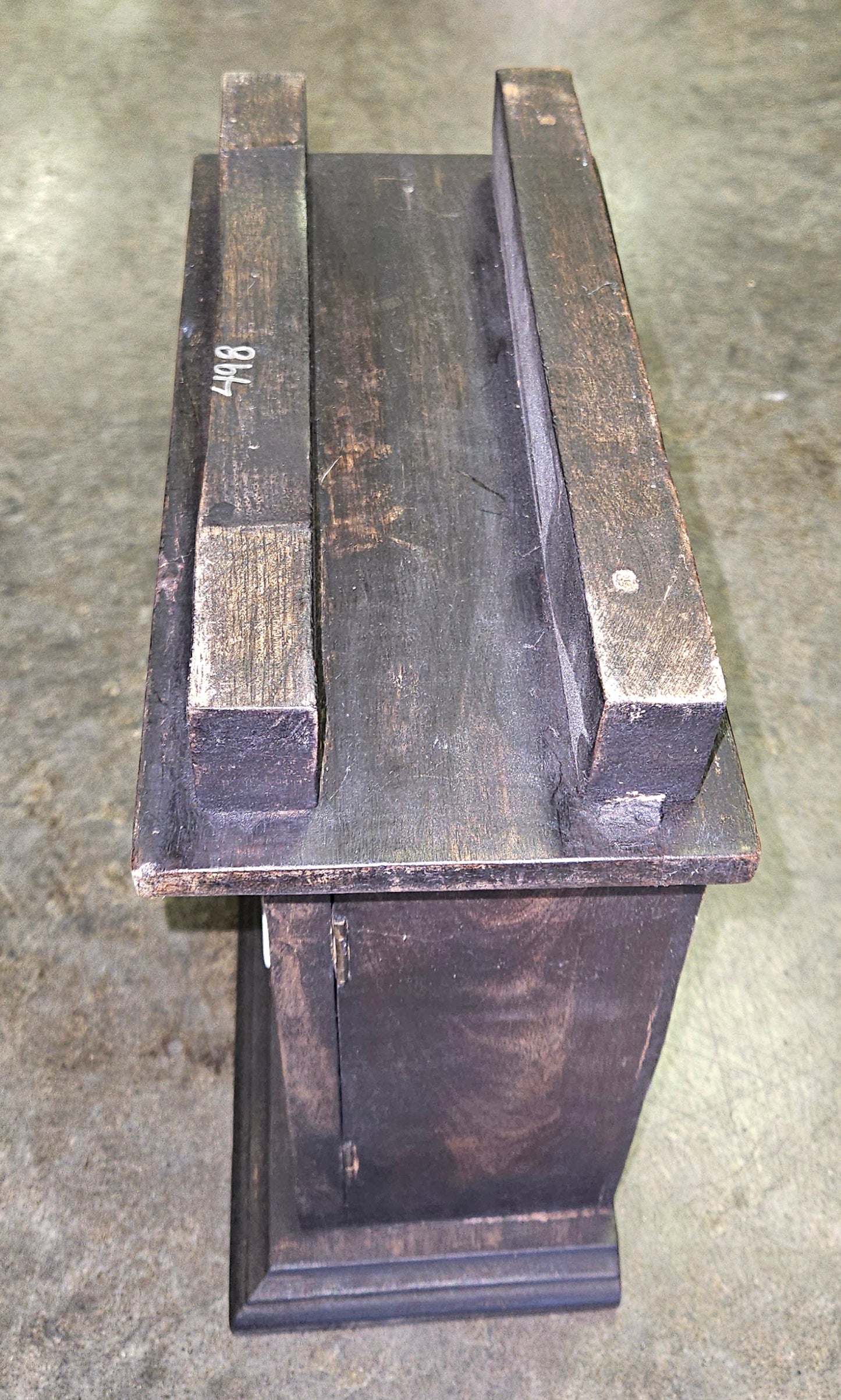Vintage Wood Countertop Cabinet