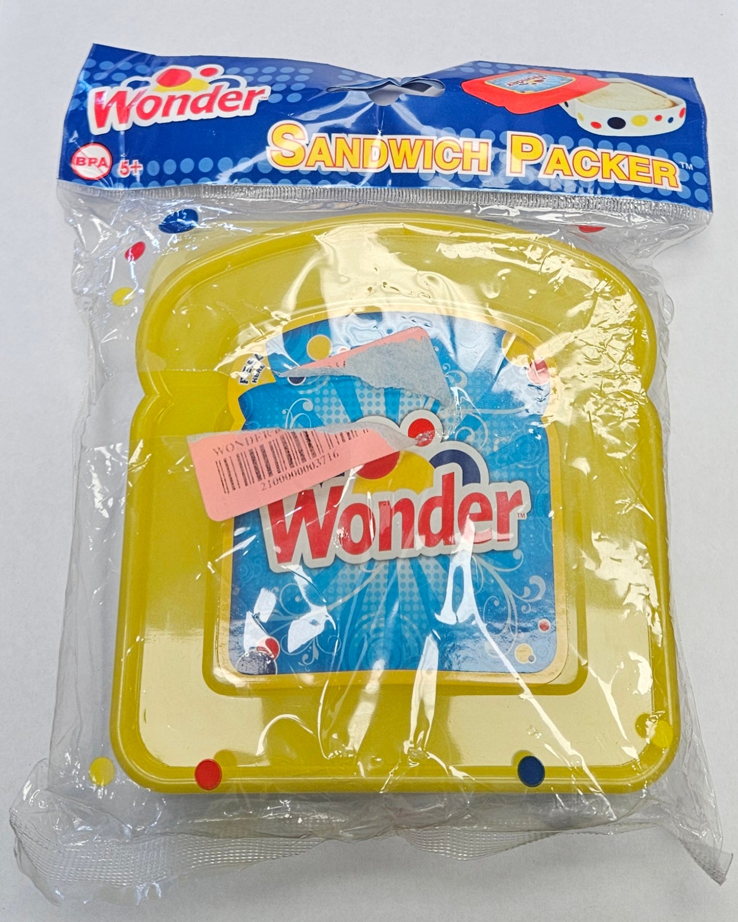 Wonder Bread Sandwich Container- Yellow